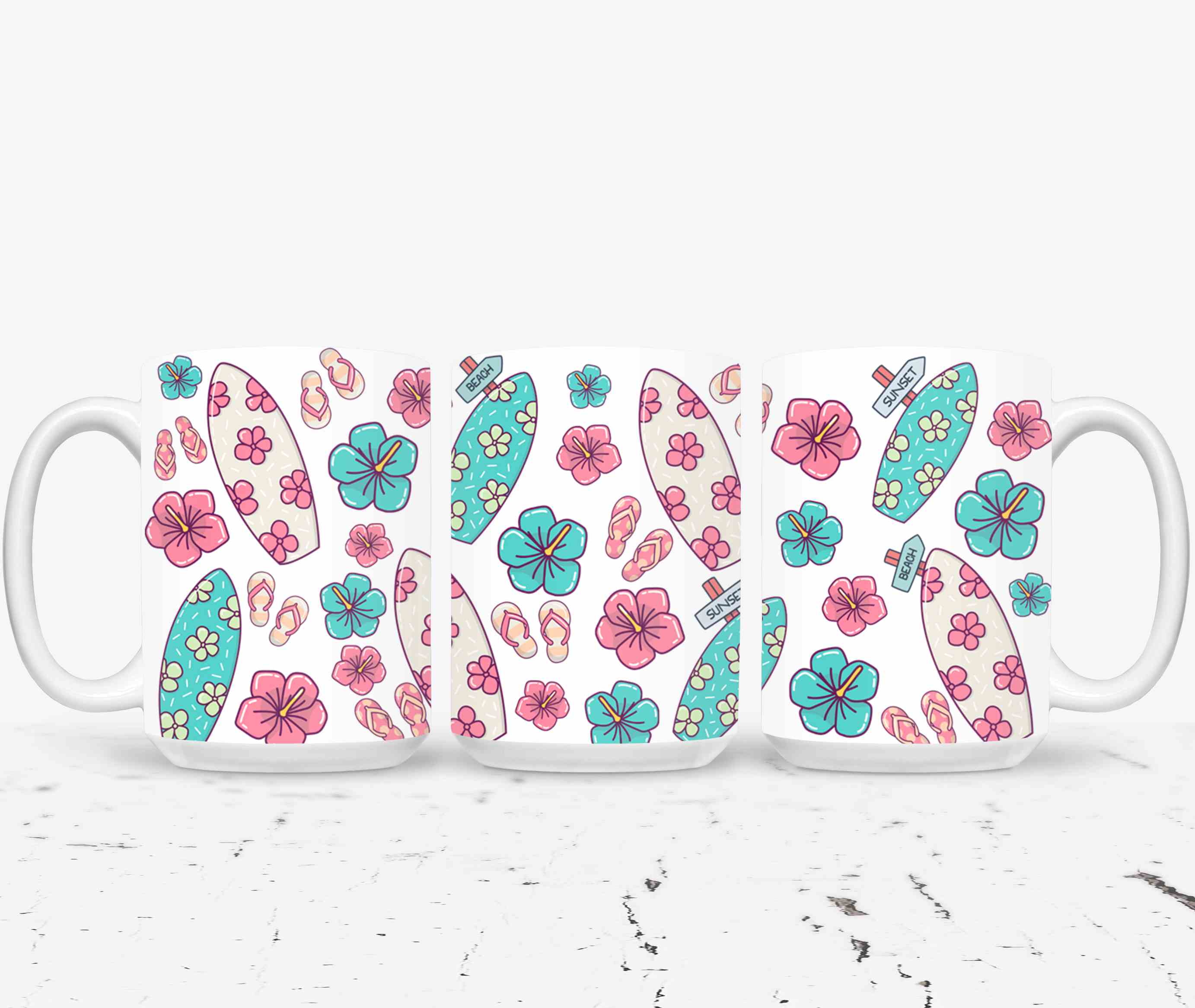 Surfboards Flip Flops Hibiscos-10691